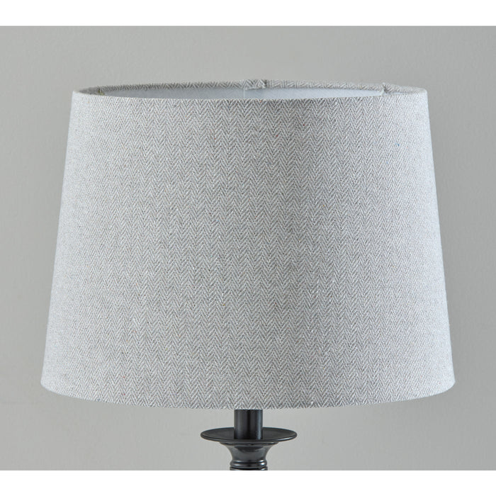 Adesso Simplee Adesso Darcy Table Lamp Black With Grey Drum Shade (SL3978-03)