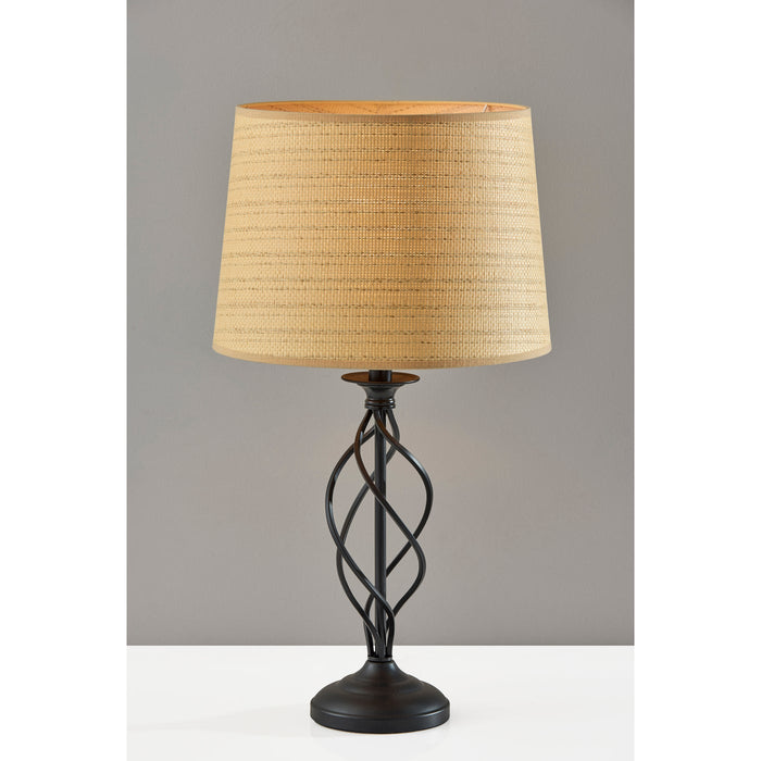 Adesso Simplee Adesso Darcy Table Lamp Black With Natural Shade (SL3978-12)