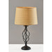Adesso Simplee Adesso Darcy Table Lamp Black With Natural Shade (SL3978-12)