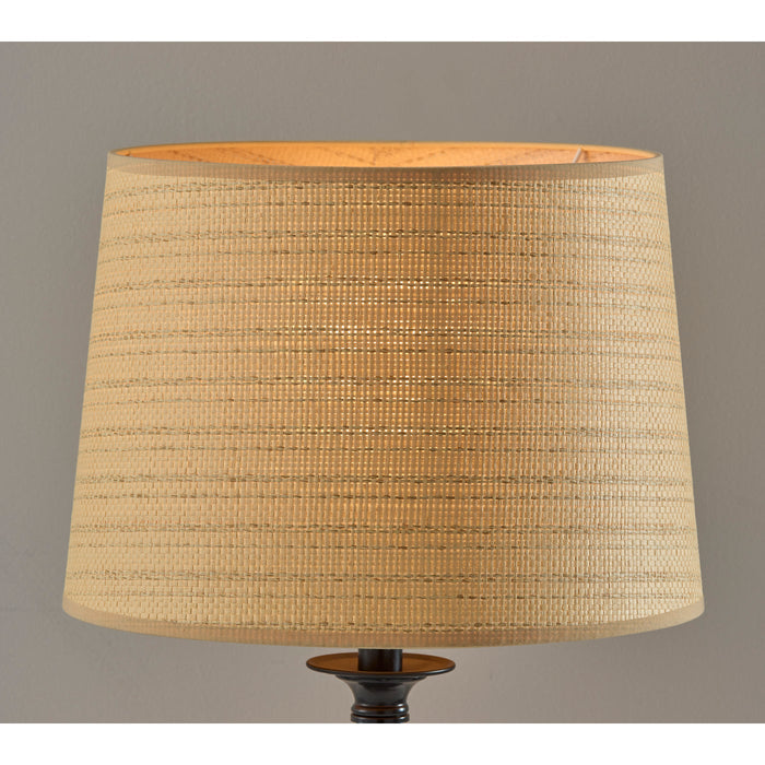 Adesso Simplee Adesso Darcy Table Lamp Black With Natural Shade (SL3978-12)