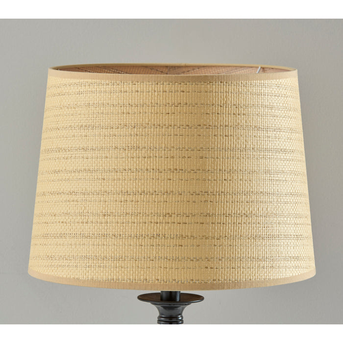 Adesso Simplee Adesso Darcy Table Lamp Black With Natural Shade (SL3978-12)