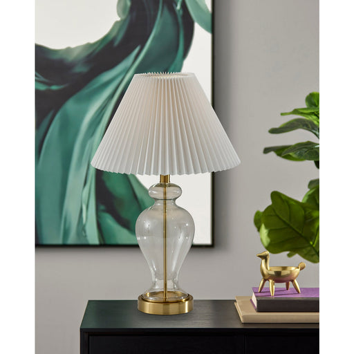 Adesso Simplee Adesso Sonata Table Lamp Pleated Shade Glass/Antique Brass (SL3985-02)