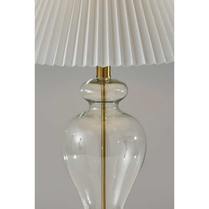 Adesso Simplee Adesso Sonata Table Lamp Pleated Shade Glass/Antique Brass (SL3985-02)