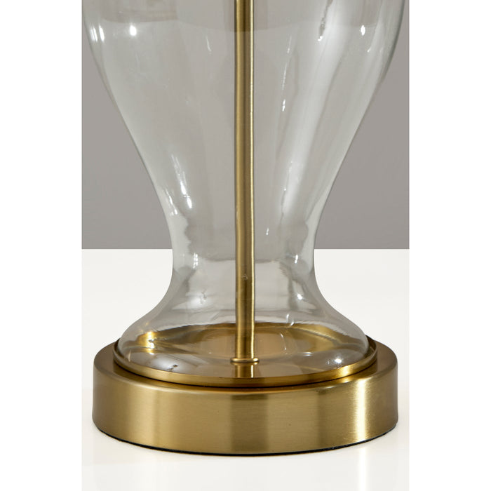 Adesso Simplee Adesso Sonata Table Lamp Pleated Shade Glass/Antique Brass (SL3985-02)