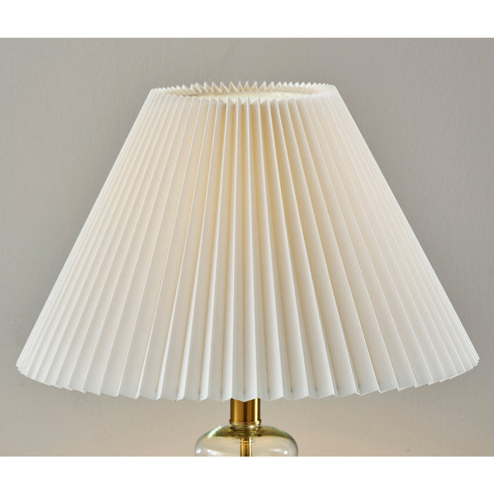 Adesso Simplee Adesso Sonata Table Lamp Pleated Shade Glass/Antique Brass (SL3985-02)