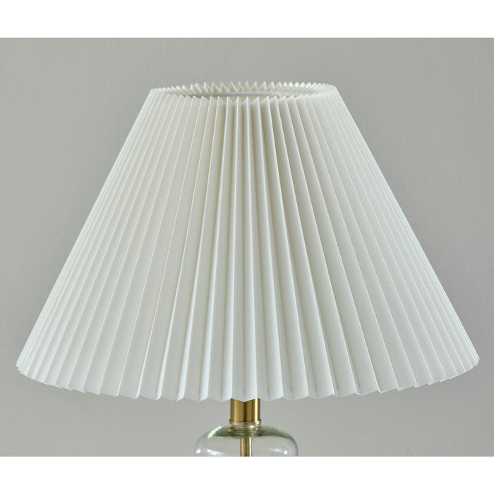 Adesso Simplee Adesso Sonata Table Lamp Pleated Shade Glass/Antique Brass (SL3985-02)