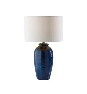 Adesso Simplee Adesso Alexis Table Lamp Blue Ribbed Ceramic (SL3988-07)