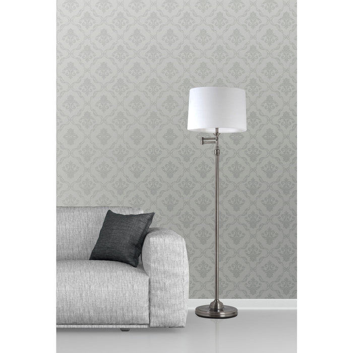 Adesso Simplee Adesso Aaron Swingarm Floor Lamp Pewter (SL3989-23)
