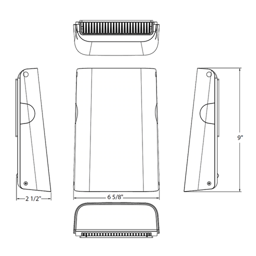 RAB LED Slim Wall Pack Wattage Selectable 34W/25W/13W 3000K 120V Bronze (SLIM15Y)
