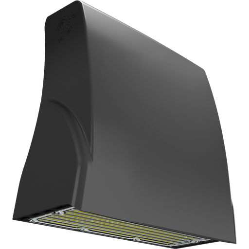 RAB LED Wall Pack Slim Adjustable 80W CCT Selectable 3000K/4000K/5000K Adjustable Angle 120-277V 0-10V Dimming Photocell Bronze (SLIM17FA80ADJ)
