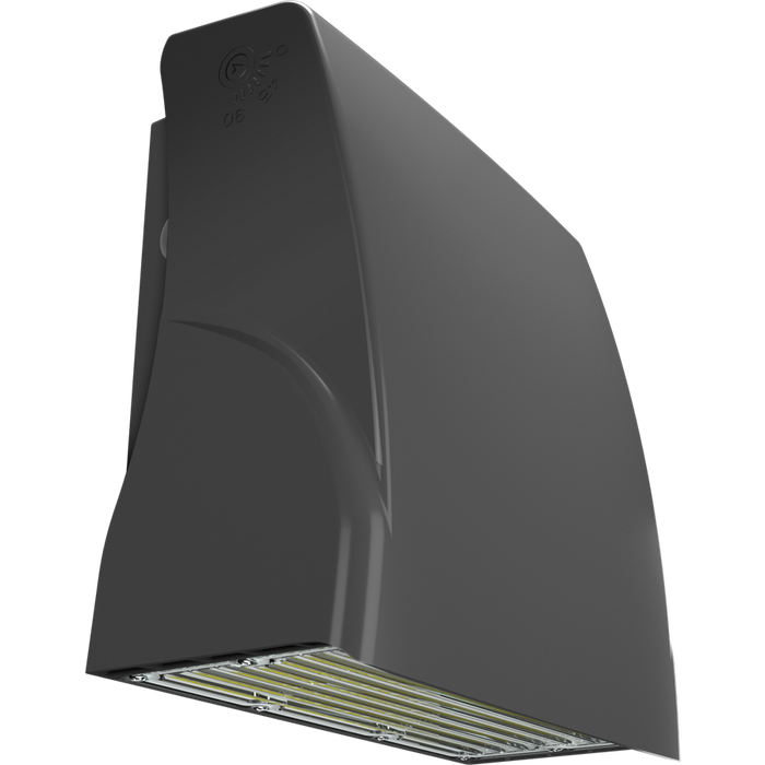 RAB LED Wall Pack Slim Adjustable 50W CCT Selectable 3000K/4000K/5000K Adjustable Angle 120-277V 0-10V Dimming Photocell Bronze (SLIM17FA50ADJ)