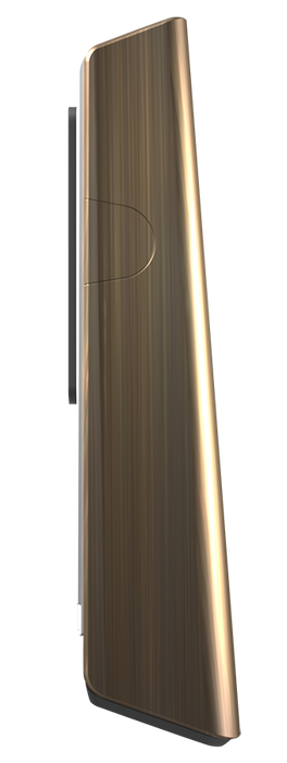 RAB LED Slim Wall Pack Amber Wattage Selectable 26W/18W/12W 120-277V Wall Mount 0-10V Dimming Solid Brass (SLIMYABR)