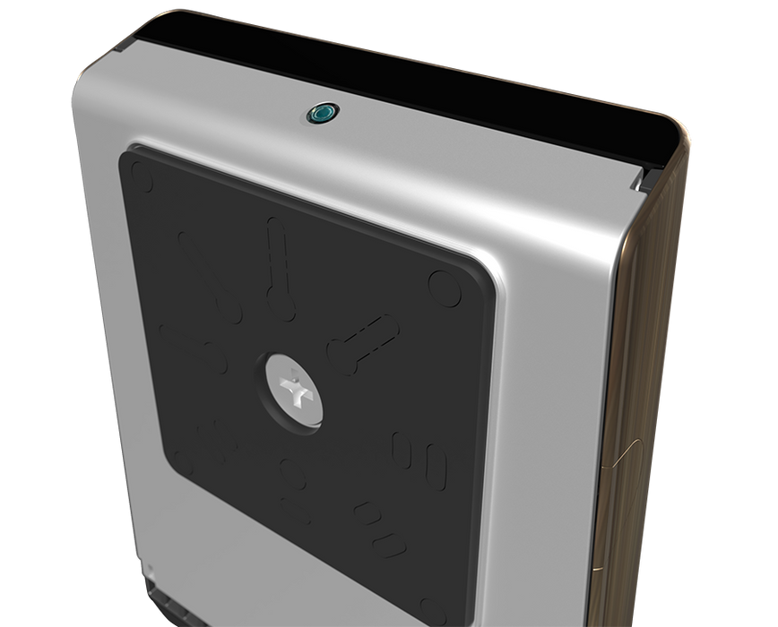 RAB LED Slim Wall Pack Amber Wattage Selectable 26W/18W/12W 120-277V Wall Mount 0-10V Dimming Solid Brass (SLIMYABR)