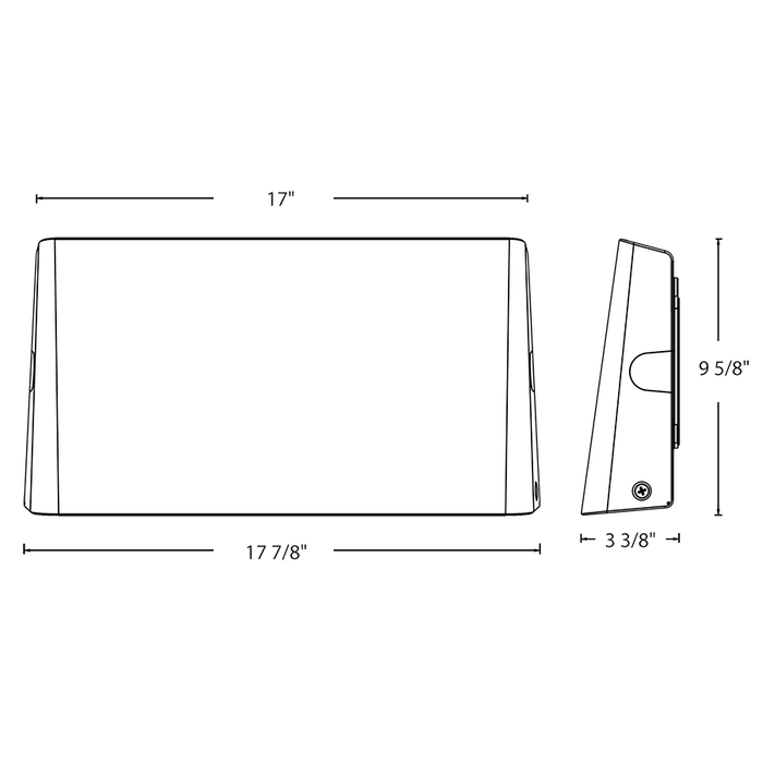 RAB Slim Large LED Wall Pack Wattage Selectable 60W/45W/29W 3000K 120-277V 0-10V Dimming White (SLIMLYW)