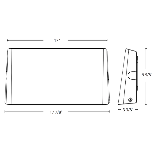 RAB Slim Large LED Wall Pack Wattage/CCT Selectable 60W/45W/29W 3000K/4000K/5000K 120-277V 0-10V Dimming White (SLIMLW)