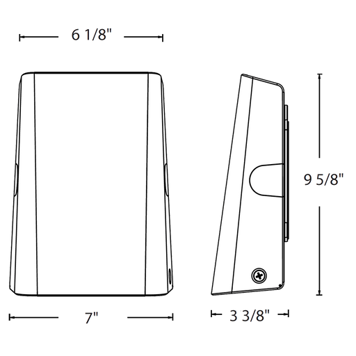 RAB Slim XXS LED Wall Pack Wattage/CCT Selectable 7W/5W/3.5W 3000K/4000K/5000K 120-277V 0-10V Dimming White (SLIMXXSW)