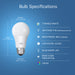 Feit Electric 8.8W [60W Equivalent] Tunable White E26 Base A19 Smart Wi-Fi LED Light Bulb (OM60/CCT/CA/AG)