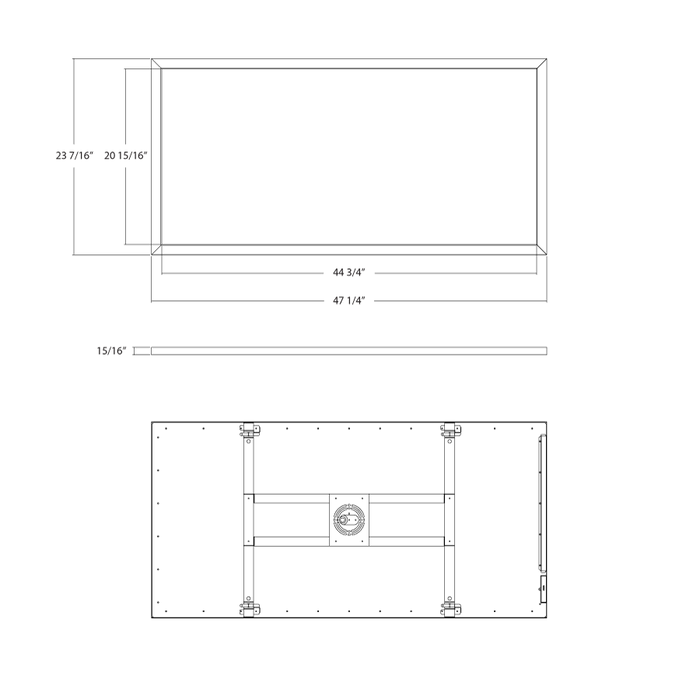 RAB Surface Mount LED Panel 2X4 Rectangle 55W 120-277V CCT Selectable 2700K/3000K/3500K/4000K/5000K 90 CRI Triac Dimming White (SMP2X4)