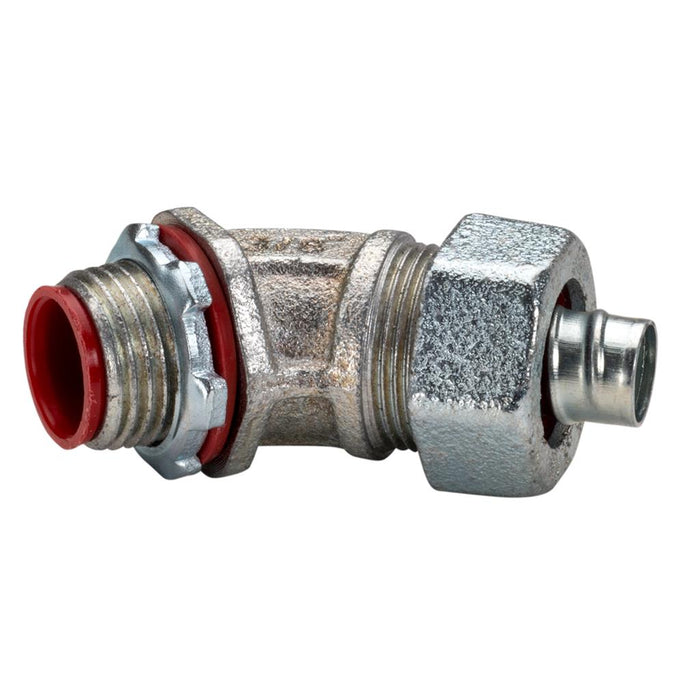 Southwire TOPAZ 1-1/2 Inch 45-Degree Liquidtight Connector Malleable Hot Dip Galvanized (235HDG)