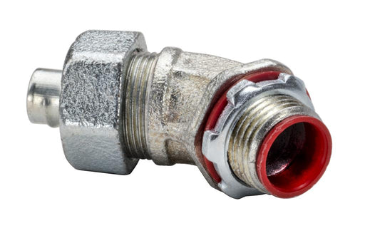 Southwire TOPAZ 1-1/2 Inch 45-Degree Liquidtight Connector Malleable Hot Dip Galvanized (235HDG)