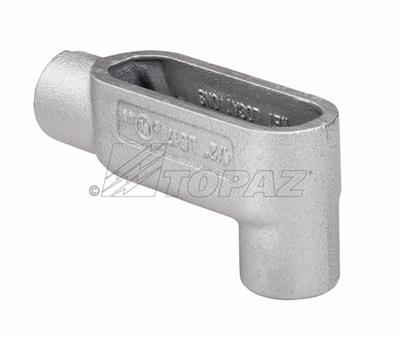 Southwire TOPAZ 1-1/2 Inch Rigid Conduit Body Threaded LB Type Form 7 Gray Iron Conduit Body (LB5G7)