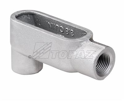 Southwire TOPAZ 1-1/2 Inch Rigid Conduit Body Threaded LB Type Form 7 Gray Iron Conduit Body (LB5G7)