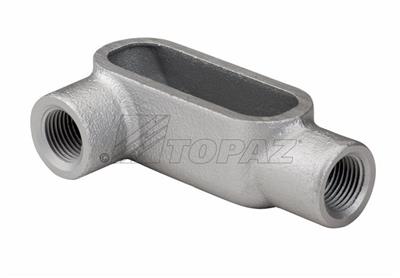 Southwire TOPAZ 1-1/2 Inch Rigid Conduit Body Threaded LR Type Form 7 Gray Iron Conduit Body (LR5G7)