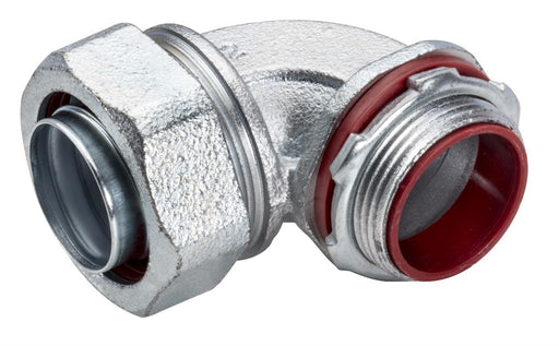 Southwire TOPAZ 1-1/4 Inch 90-Degree Liquidtight Malleable Hot Dip Galvanized Connector (494HDG)