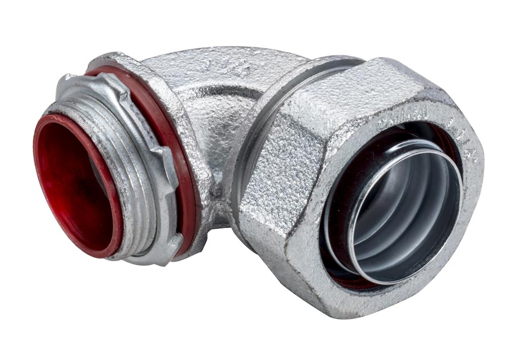 Southwire TOPAZ 1-1/4 Inch 90-Degree Liquidtight Malleable Hot Dip Galvanized Connector (494HDG)