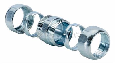 Southwire TOPAZ 1-1/4 Inch Rigid Compression Coupling Steel (254)