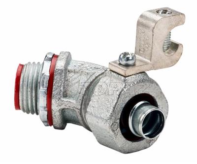 Southwire TOPAZ 2-1/2 Inch 45-Degree Liquidtight Connector With 1/0-14 Lug Malleable (237SGR)
