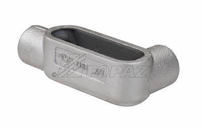 Southwire TOPAZ 2-1/2 Inch Rigid Conduit Body Threaded LR Type Form 7 Gray Iron Conduit Body (LR7G7)