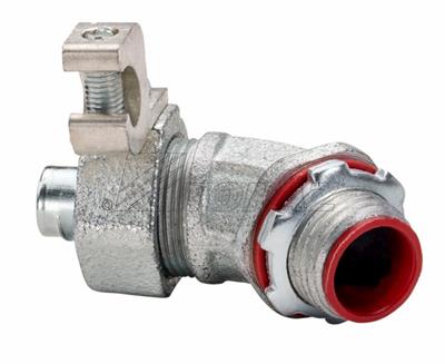 Southwire TOPAZ 3-1/2 Inch 45-Degree Liquidtight Connector With 6-250 Lug Malleable (239SGR)