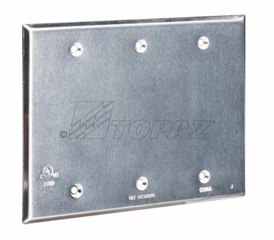 Southwire TOPAZ 3-Gang Weatherproof Blank Cover Gray (WC3B)