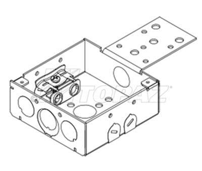 Southwire Topaz 4 Inch Square Box MC Clamp-S-Bracket 1-1/2 Inch Deep ECC Knockout (B8548-24)