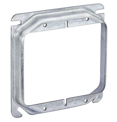 Southwire Topaz 4 Inch Square Steel Ring Raised 5/8 Inch 2-Gang 7.0 CU (R2243-50)