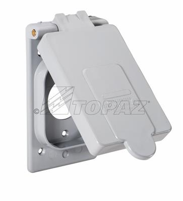 Southwire TOPAZ Weatherproof Box Cover-Single 15A Receptacle (1317)