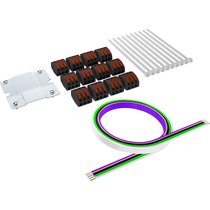RAB SR End Join Surface Mount Connector Kit For 2-3-4 And 8 Foot Strip Lights (SR-JOIN-KIT-G2)