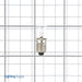 Standard .41 Amp 1.25 Inch T3.25 Incandescent 12V Mini Screw Base Clear Miniature Bulb (MS1205)