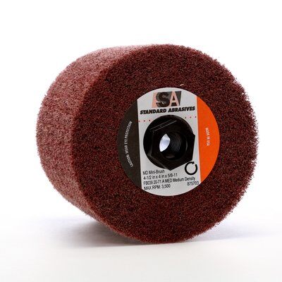 3M - 53870 Standard Abrasives Md Mini-Brush 875702 4-1/2 Inch X 4 Inch X 5/8-11 Fb036 A XCS Medium Density (7010369376)