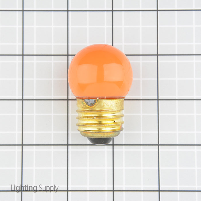 Standard 7.5W CER Orange 130V S11 Medium E26 Base Clear Sign Bulb (7.5S11/CL130/ATH)