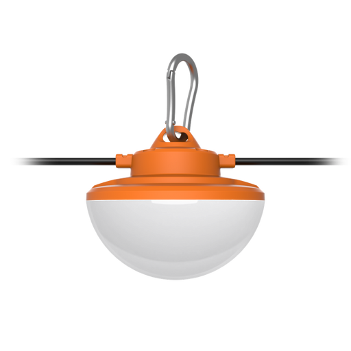 RAB LED Temporary String Light 10 Bulbs 1200Lm Per Bulb Integrated Hanging Hook On Each Lamp 100 Foot SPT-2W 18/2 AWG Power Cord (STRING17-100)