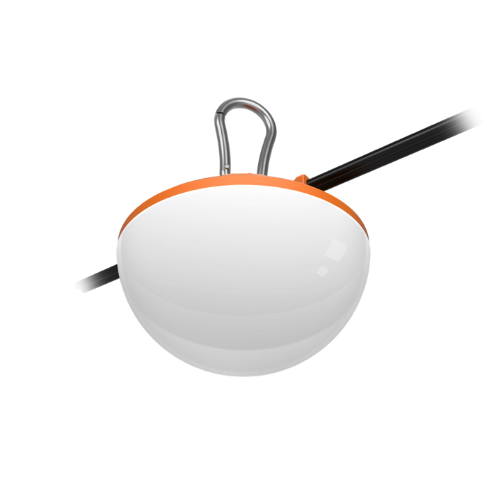 RAB LED Temporary String Light 10 Bulbs 1200Lm Per Bulb Integrated Hanging Hook On Each Lamp 100 Foot SPT-2W 18/2 AWG Power Cord (STRING17-100)