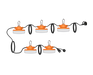 RAB LED String Light Portable Work Light 50 Foot 80 CRI 5000K 8000Lm Orange 120V (STRING34-50G)
