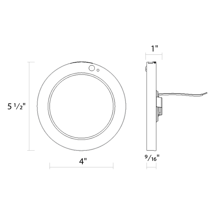 RAB 5.5 Inch Slim Round LED Surface Mount Downlight 10W CCT Selectable 2700K/3000K/3500K/4000K/5000K 90 CRI PIR Sensor (SUMO-R-5/PIR)