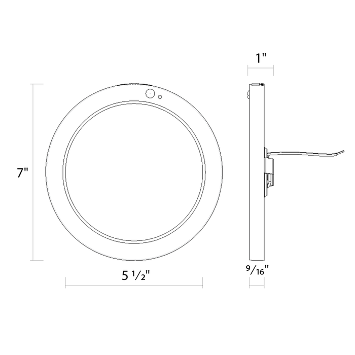 RAB 7 Inch Slim Round LED Surface Mount Downlight 14W CCT Selectable 2700K/3000K/3500K/4000K/5000K 90 CRI PIR Sensor (SUMO-R-7/PIR)