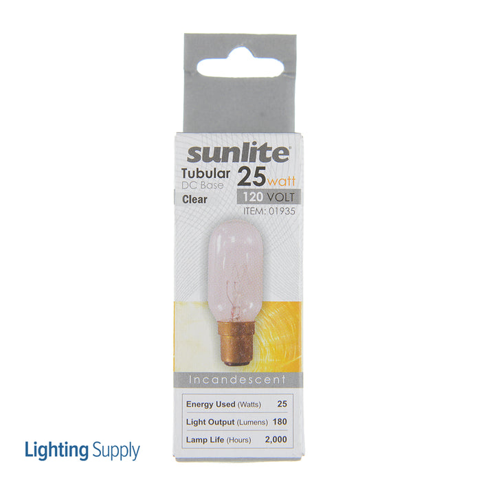 SUNLITE 15w T6 120v Double Contact Base Clear Bulb