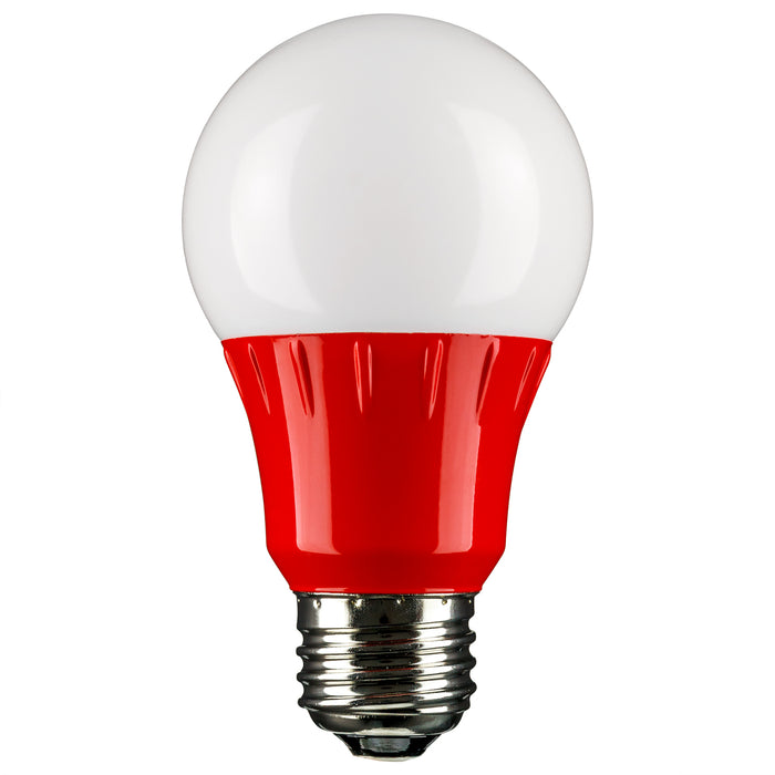 Sunlite A19/3W/R/LED Red LED 120V 3W 100Lm A19 Medium E26 Non-Dimmable (80148-SU)