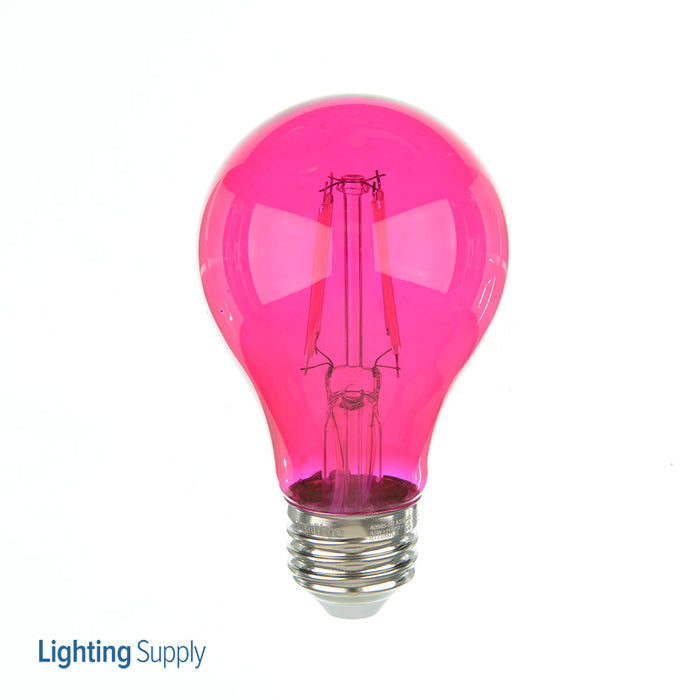 Sunlite A19/LED/FS/4.5W/TP LED Filament A19 Standard 4.5-Watt 60W Equivalent Colored Transparent Dimmable Light Bulb Purple 6 Pack (40945-SU)