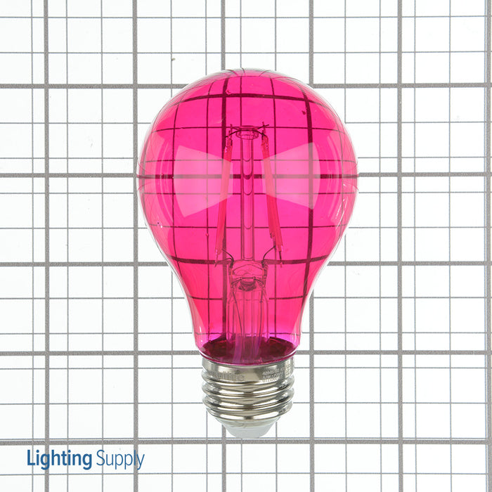 Sunlite A19/LED/FS/4.5W/TP LED Filament A19 Standard 4.5-Watt 60W Equivalent Colored Transparent Dimmable Light Bulb Purple 6 Pack (40945-SU)
